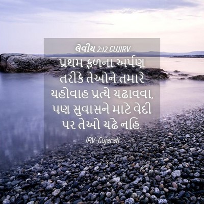 Picture 04 - લેવીય 2:12 GUJIRV - પ્રથમ ફળના અર્પણ - Bible Verse Picture