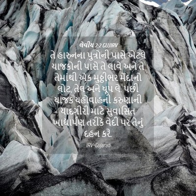 Picture 04 - લેવીય 2:2 GUJIRV - તે હારુનના - Bible Verse Picture