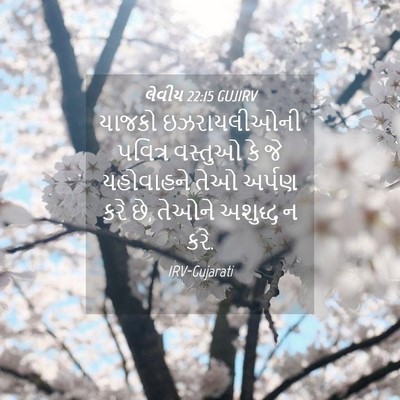 Picture 04 - લેવીય 22:15 GUJIRV - યાજકો ઇઝરાયલીઓની - Bible Verse Picture