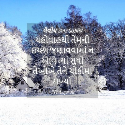 Picture 04 - લેવીય 24:12 GUJIRV - યહોવાહથી તેમની - Bible Verse Picture