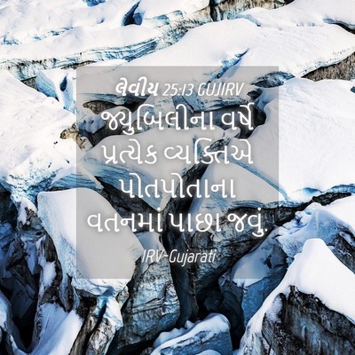 Picture 04 - લેવીય 25:13 GUJIRV - જ્યુબિલીના વર્ષે - Bible Verse Picture