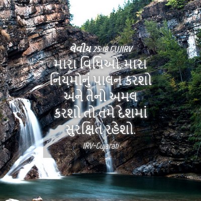 Picture 04 - લેવીય 25:18 GUJIRV - મારા વિધિઓ, મારા - Bible Verse Picture