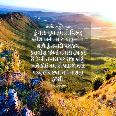 Picture 04 - લેવીય 26:17 GUJIRV - હું મારું મુખ - Bible Verse Picture