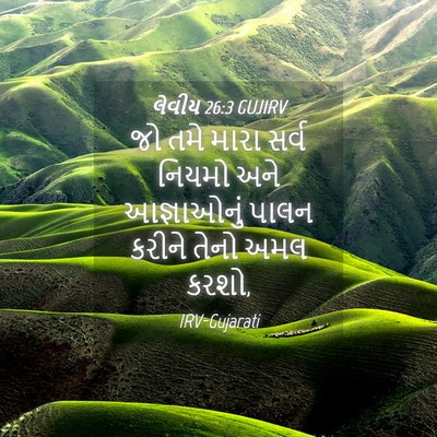 Picture 04 - લેવીય 26:3 GUJIRV - જો તમે મારા સર્વ - Bible Verse Picture
