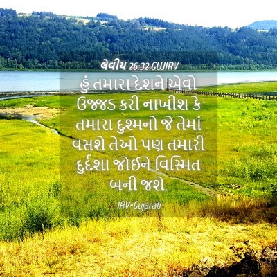 Picture 04 - લેવીય 26:32 GUJIRV - હું તમારા દેશને - Bible Verse Picture