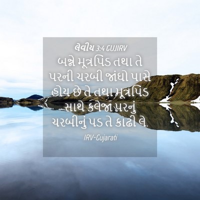 Picture 04 - લેવીય 3:4 GUJIRV - બન્ને મૂત્રપિંડ - Bible Verse Picture