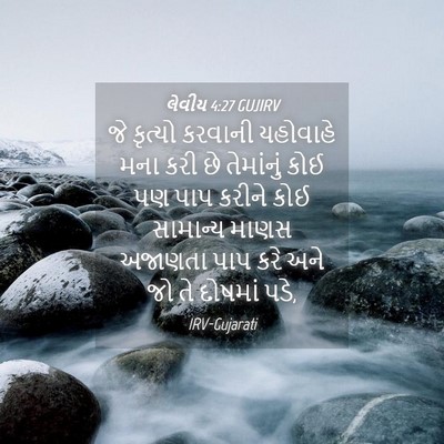 Picture 04 - લેવીય 4:27 GUJIRV - જે કૃત્યો કરવાની - Bible Verse Picture