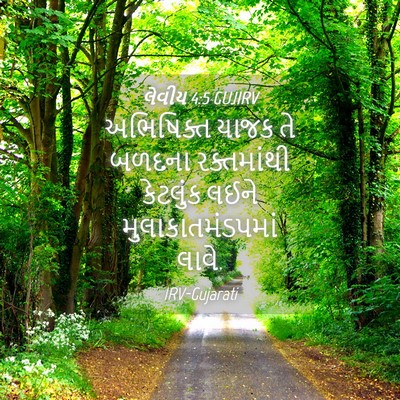 Picture 04 - લેવીય 4:5 GUJIRV - અભિષિક્ત યાજક તે - Bible Verse Picture