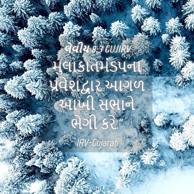 Picture 04 - લેવીય 8:3 GUJIRV - મુલાકાતમંડપના - Bible Verse Picture