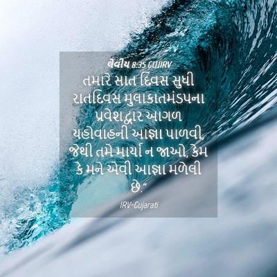 Picture 04 - લેવીય 8:35 GUJIRV - તમારે સાત દિવસ - Bible Verse Picture