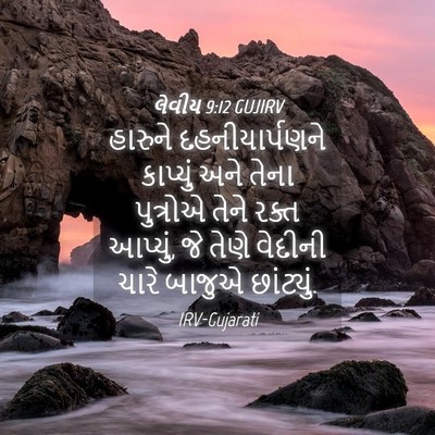 Picture 04 - લેવીય 9:12 GUJIRV - હારુને - Bible Verse Picture