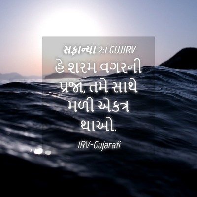 Picture 04 - સફાન્યા 2:1 GUJIRV - હે શરમ વગરની પ્રજા, - Bible Verse Picture