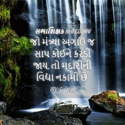 Picture 04 - સભાશિક્ષક 10:11 GUJIRV - જો મંત્ર્યા અગાઉ જ - Bible Verse Picture