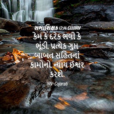 Picture 04 - સભાશિક્ષક 12:14 GUJIRV - કેમ કે દરેક ભલી કે - Bible Verse Picture