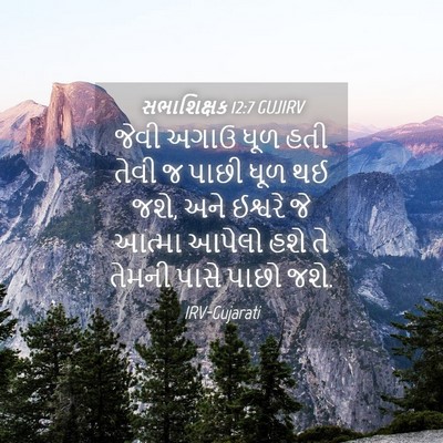 Picture 04 - સભાશિક્ષક 12:7 GUJIRV - જેવી અગાઉ ધૂળ હતી - Bible Verse Picture