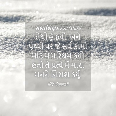Picture 04 - સભાશિક્ષક 2:20 GUJIRV - તેથી હું ફર્યો, અને - Bible Verse Picture