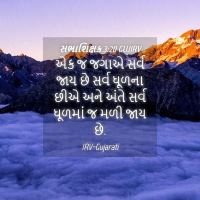Picture 04 - સભાશિક્ષક 3:20 GUJIRV - એક જ જગાએ સર્વ જાય - Bible Verse Picture