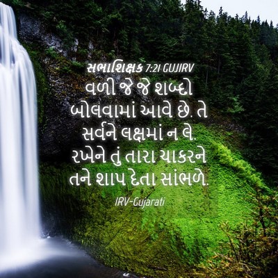 Picture 04 - સભાશિક્ષક 7:21 GUJIRV - વળી જે જે શબ્દો - Bible Verse Picture
