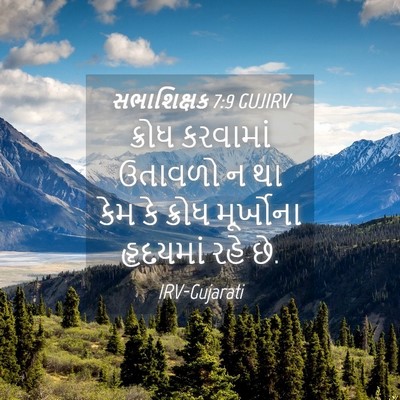 Picture 04 - સભાશિક્ષક 7:9 GUJIRV - ક્રોધ કરવામાં - Bible Verse Picture
