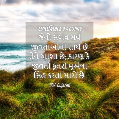 Picture 04 - સભાશિક્ષક 9:4 GUJIRV - જેનો સંબંધ સર્વ - Bible Verse Picture
