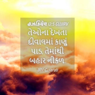 Picture 04 - હઝકિયેલ 12:5 GUJIRV - તેઓના દેખતા - Bible Verse Picture