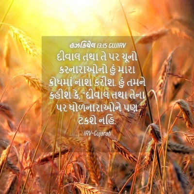 Picture 04 - હઝકિયેલ 13:15 GUJIRV - દીવાલ તથા તે પર - Bible Verse Picture