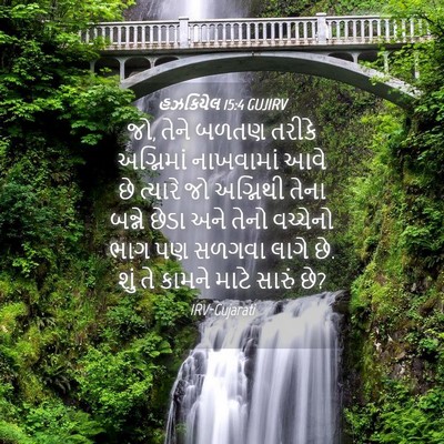 Picture 04 - હઝકિયેલ 15:4 GUJIRV - જો, તેને બળતણ તરીકે - Bible Verse Picture