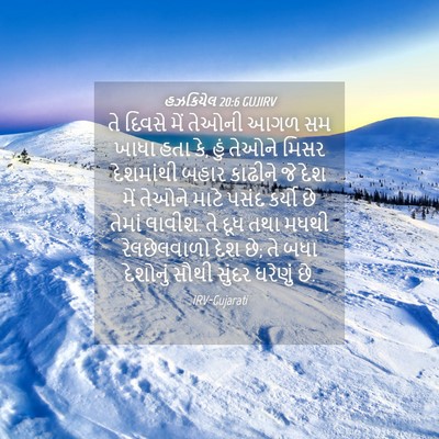 Picture 04 - હઝકિયેલ 20:6 GUJIRV - તે દિવસે મેં તેઓની - Bible Verse Picture