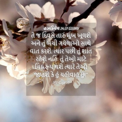 Picture 04 - હઝકિયેલ 24:27 GUJIRV - તે જ દિવસે તારું - Bible Verse Picture