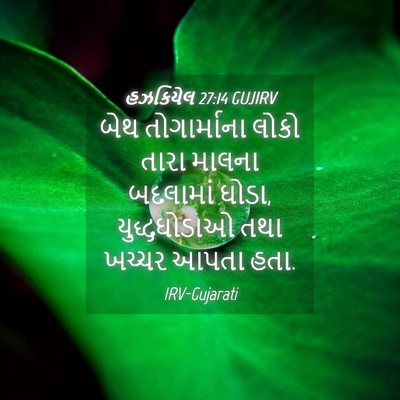 Picture 04 - હઝકિયેલ 27:14 GUJIRV - બેથ તોગાર્માના - Bible Verse Picture
