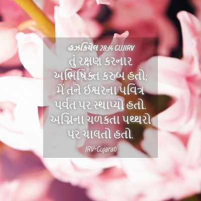 Picture 04 - હઝકિયેલ 28:14 GUJIRV - તું રક્ષણ કરનાર - Bible Verse Picture