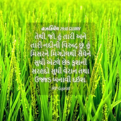 Picture 04 - હઝકિયેલ 29:10 GUJIRV - તેથી, જો, હું તારી - Bible Verse Picture