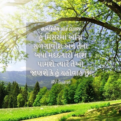 Picture 04 - હઝકિયેલ 30:8 GUJIRV - હું મિસરમાં અગ્નિ - Bible Verse Picture