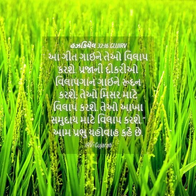 Picture 04 - હઝકિયેલ 32:16 GUJIRV - આ ગીત ગાઈને તેઓ - Bible Verse Picture