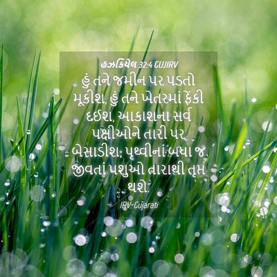 Picture 04 - હઝકિયેલ 32:4 GUJIRV - હું તને જમીન પર - Bible Verse Picture