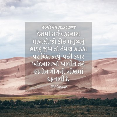 Picture 04 - હઝકિયેલ 39:15 GUJIRV - દેશમાં સર્વત્ર - Bible Verse Picture