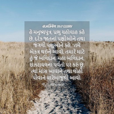 Picture 04 - હઝકિયેલ 39:17 GUJIRV - હે મનુષ્યપુત્ર, - Bible Verse Picture