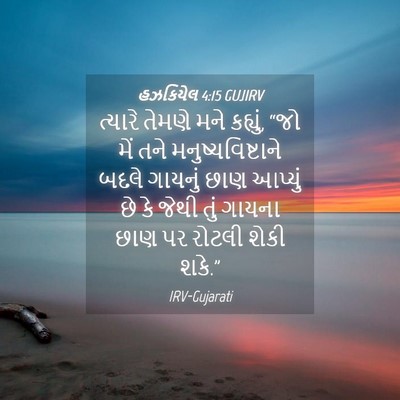 Picture 04 - હઝકિયેલ 4:15 GUJIRV - ત્યારે તેમણે મને - Bible Verse Picture