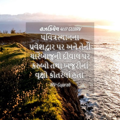 Picture 04 - હઝકિયેલ 41:17 GUJIRV - પવિત્રસ્થાનના - Bible Verse Picture