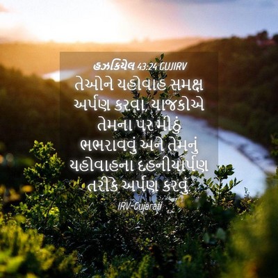 Picture 04 - હઝકિયેલ 43:24 GUJIRV - તેઓને યહોવાહ - Bible Verse Picture