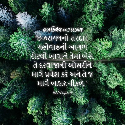 Picture 04 - હઝકિયેલ 44:3 GUJIRV - ઇઝરાયલનો સરદાર - Bible Verse Picture