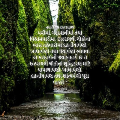 Picture 04 - હઝકિયેલ 45:17 GUJIRV - પર્વોમાં, - Bible Verse Picture