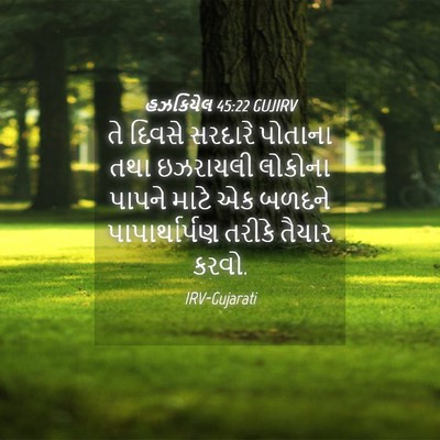Picture 04 - હઝકિયેલ 45:22 GUJIRV - તે દિવસે સરદારે - Bible Verse Picture