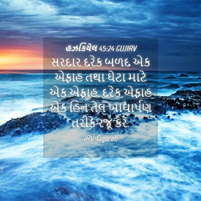 Picture 04 - હઝકિયેલ 45:24 GUJIRV - સરદાર દરેક બળદ એક - Bible Verse Picture
