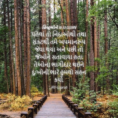 Picture 04 - હિબ્રૂઓને 10:33 GUJIRV - પહેલાં તો - Bible Verse Picture