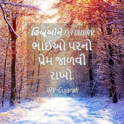 Picture 04 - હિબ્રૂઓને 13:1 GUJIRV - ભાઈઓ પરનો પ્રેમ - Bible Verse Picture