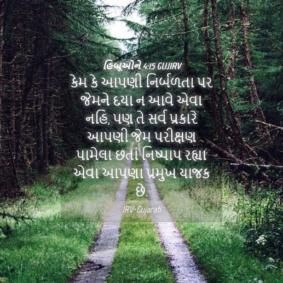 Picture 04 - હિબ્રૂઓને 4:15 GUJIRV - કેમ કે આપણી - Bible Verse Picture