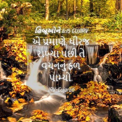 Picture 04 - હિબ્રૂઓને 6:15 GUJIRV - એ પ્રમાણે, ધીરજ - Bible Verse Picture