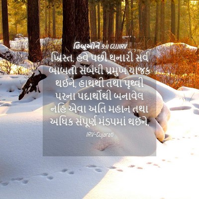 Picture 04 - હિબ્રૂઓને 9:11 GUJIRV - ખ્રિસ્ત, હવે પછી - Bible Verse Picture