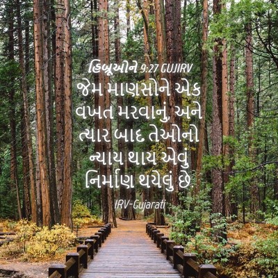 Picture 04 - હિબ્રૂઓને 9:27 GUJIRV - જેમ માણસોને એક વખત - Bible Verse Picture